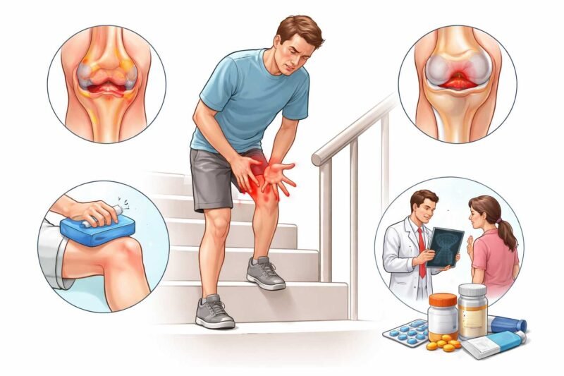 knee pain going down stairs