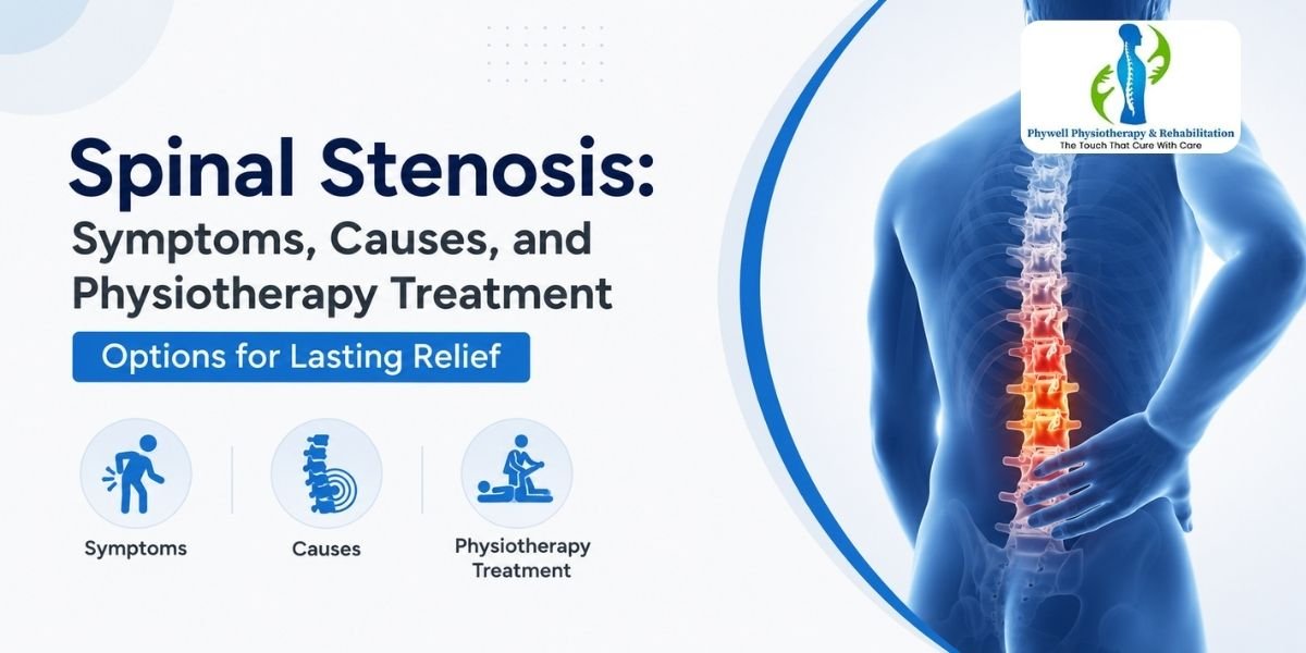 Physiotherapist guiding patient through spinal stenosis exercises at Phywell Physiotherapy, Delhi